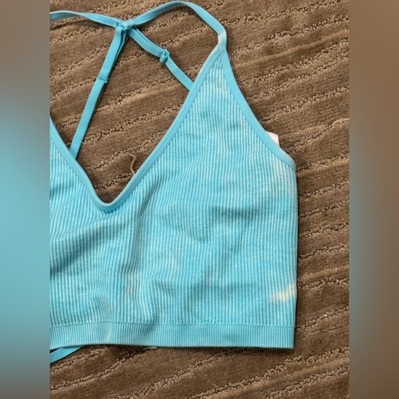 Aerie Light Blue Ribbed Top Size M - Picture 2 of 4